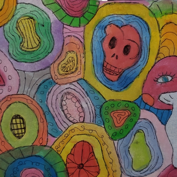 Trippy watercolor painting - Picture 2 of 2